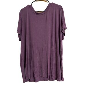24/7 Comfort Apparel Plum Short Sleeve Top Size 3X